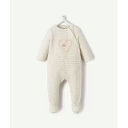 Le dors bien rayé en coton biologique avec cœur –  – Soldes