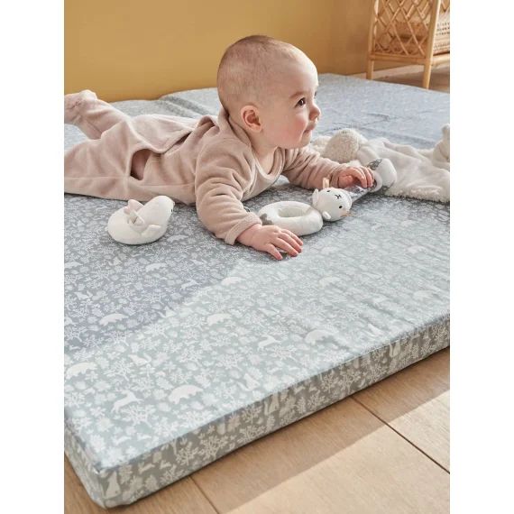 Tapis de motricité pliable Dans les bois vert sauge
