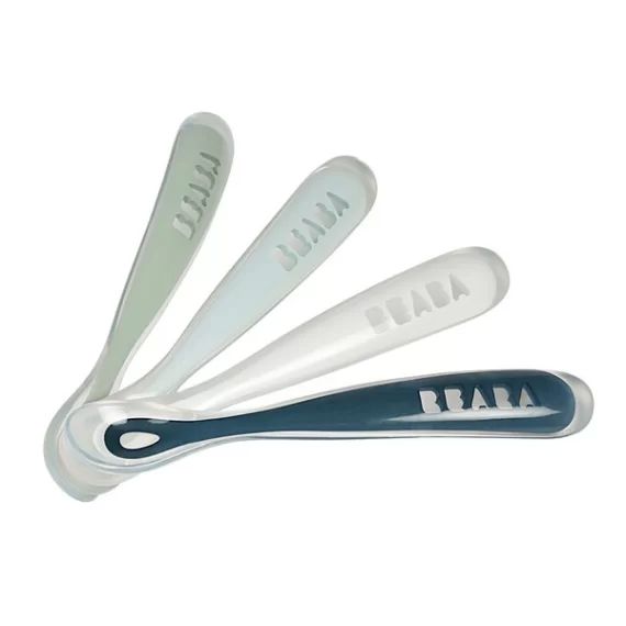 Lot 4 Cuillères Premier Age Silicone Béaba – Rainbow