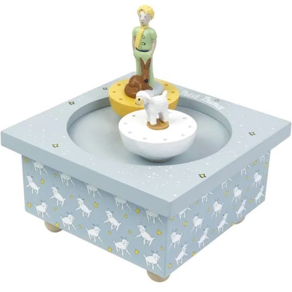 Boîte à musique magnétique Le Petit Prince bleu ciel (11,5 x 8,5 cm)