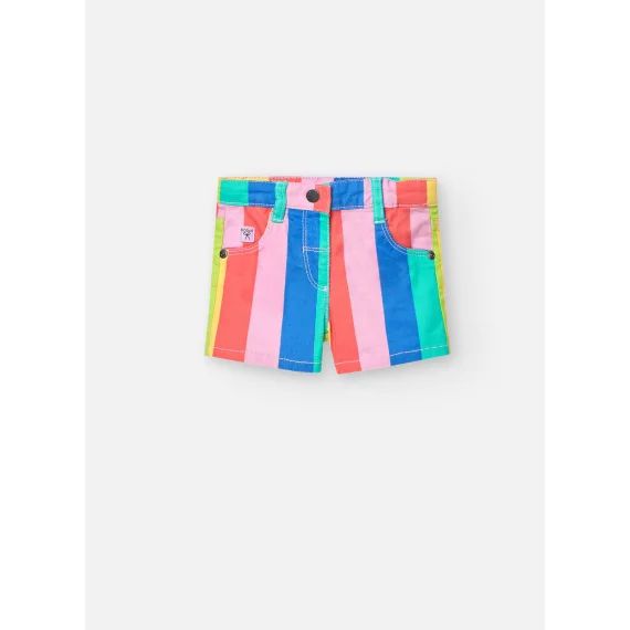 Bermuda À Rayures Multicolores Multicolore