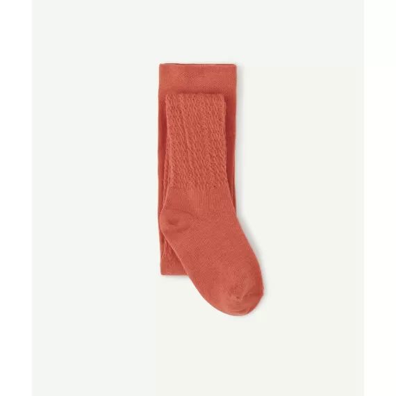 Les collants bébé fille en tricot corail –  – Soldes