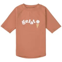 T-shirt anti-UV manches courtes terre (13-18 mois)