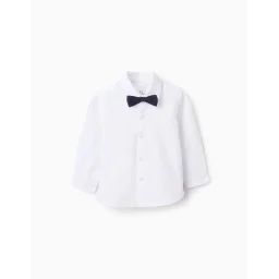 Chemise En Coton Avec Nœud Blanc