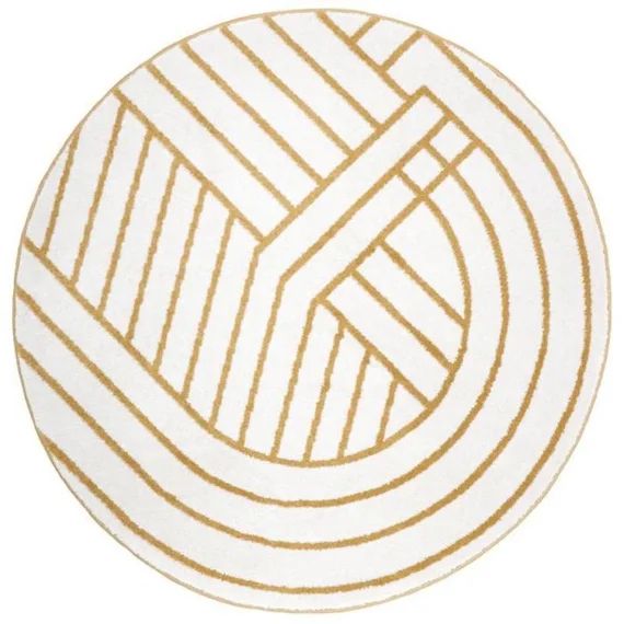 Tapis Luisa Tissé Mécaniquement En Polypropylène Ecru Ø140 – Nattiot Beige