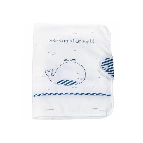 Protège carnet de santé Blue baleine