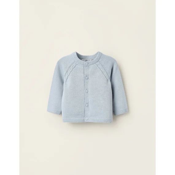 Gilet En Maille En Coton Bleu Clair