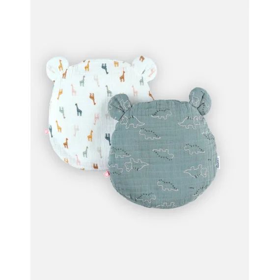 Set Coussin Ergonomique + 2 Housses Et Bleu