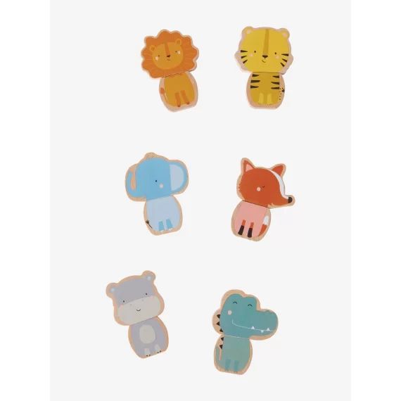 Animaux magnétiques à assembler en bois FSC® multicolore