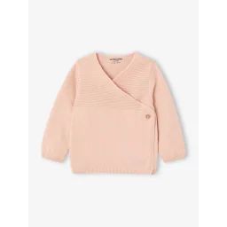 Brassière bébé naissance en tricot de coton bio rose