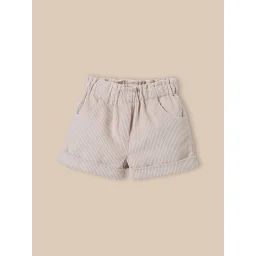 Short Paperbag En Velours Beige