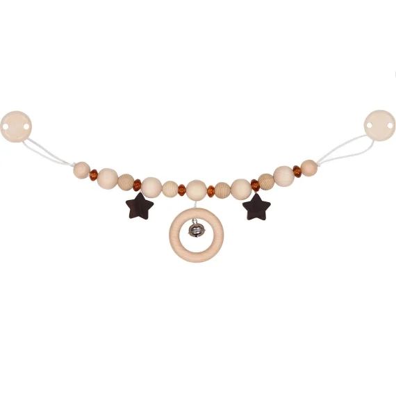 Chaîne Poussette Bois Et Ambre Beige