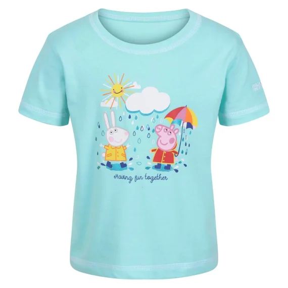 T-shirt Coton Peppa Pig Bleu Ciel