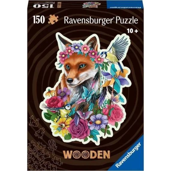 Puzzle en bois Renard coloré – 150 pièces – Ravensburger marron