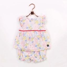 Ensemble blouse et bloomer Fille Blanc