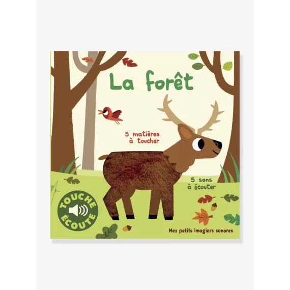 Livre sonore et tactile La forêt GALLIMARD JEUNESSE vert