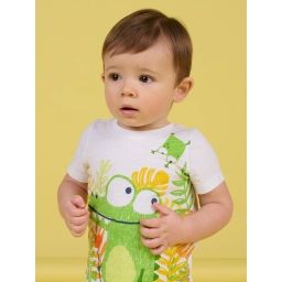 T-shirt Blanc À Motifs Fantaisie Bébé Garçon