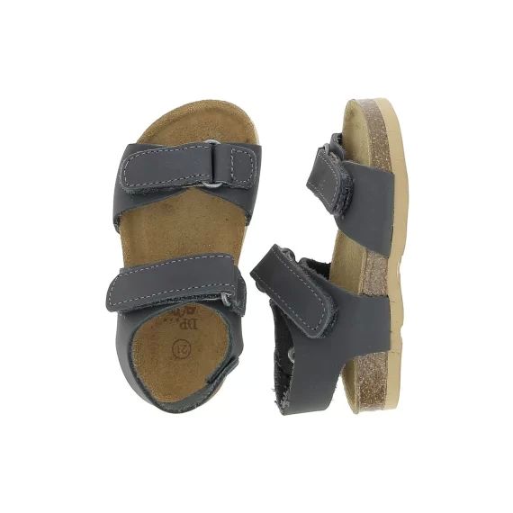 Sandale En Cuir Bébé Garçon – Gris