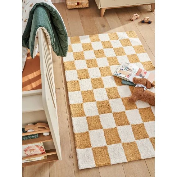 Tapis damier ACHILLE beige