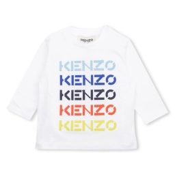 T-shirt pressionné en coton Garçon Blanc