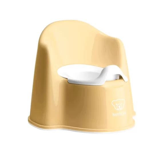 Pot Fauteuil – Jaune pastel/Blanc