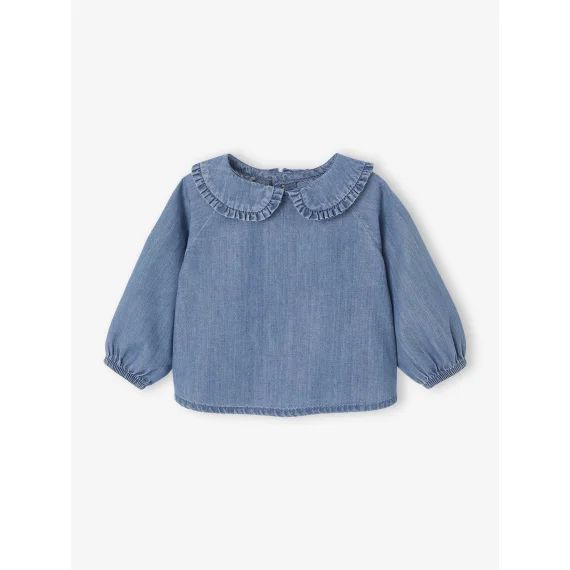 Blouse naissance en denim stone