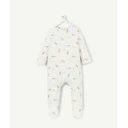Dors bien en coton bio à rayures vertes avec loutres –  – Soldes