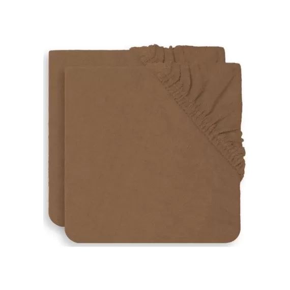 Lot de 2 housses de matelas à langer caramel (50 x 70 cm)