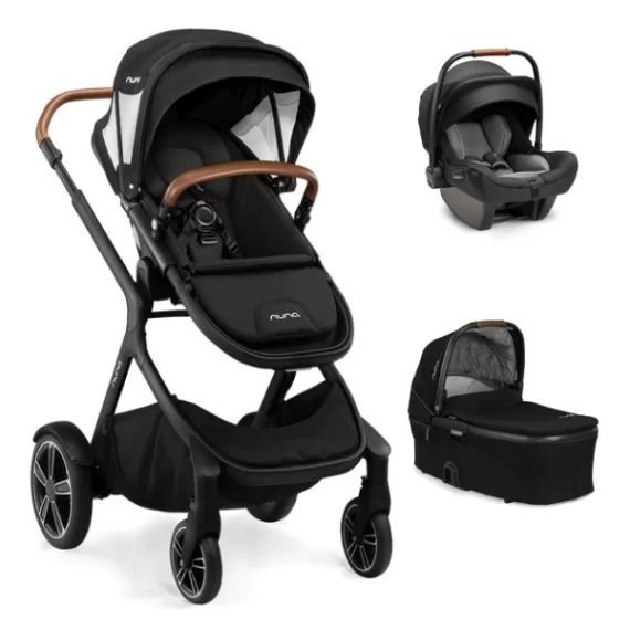Poussette Nuna Demi Grow + Nacelle + Coque Auto Pipa Next – Caviar