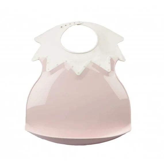Bavoir Avec Récupérateur Arlequin Rose Poudré