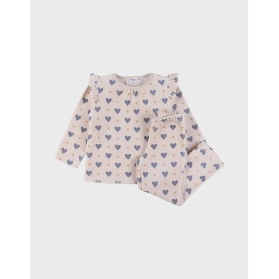 Pyjama 2 Pièces En Velours Rose