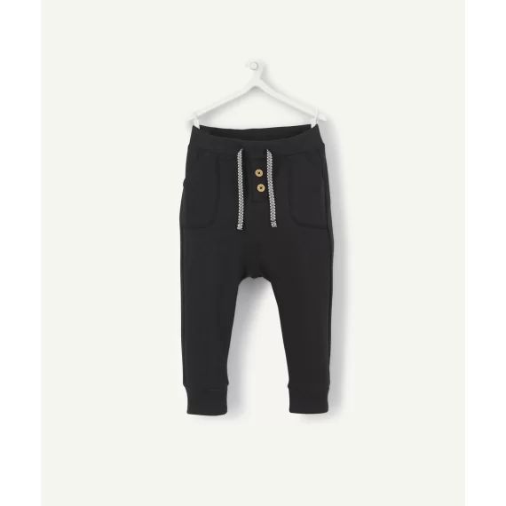 Jogging bébé garçon en fibres recyclées noir –  – Soldes