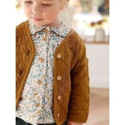 Cardigan molleton matelassé bébé olive