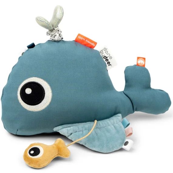 Peluche d&rsquo;activités avec miroir baleine Wally