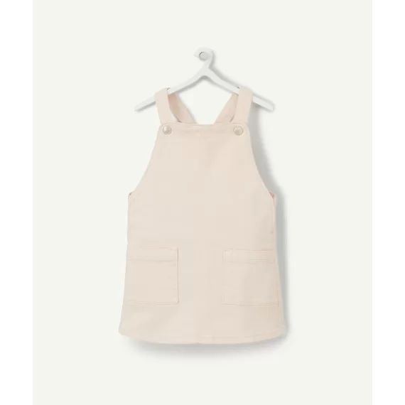 Robe salopette bébé fille rose en fibres recyclées –  – Soldes