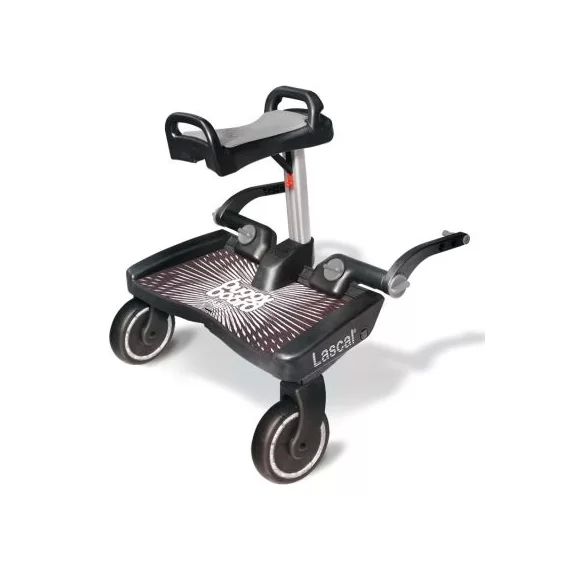 Planche à roulettes pour poussette Buggy Board Maxi+ siège Saddle noir et gris