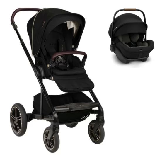 Poussette Nuna Mixx Next – Riveted + Coque Auto Arra Next – Caviar