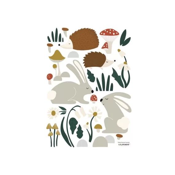 Stickers Forest happiness animaux de la forêt (29,7 x 42 cm)