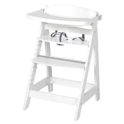 ROBA Chaise haute évolutive Sit Up FUN + Plateau à manger amovible – Blanc blanc