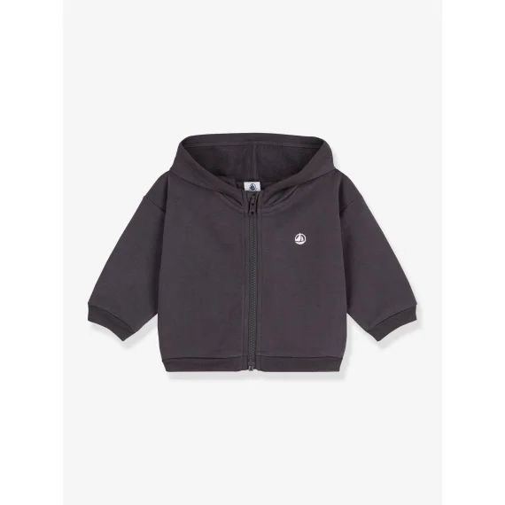Sweat à capuche bébé – PETIT BATEAU gris