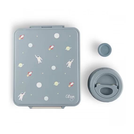Boîte Repas Citron – Spaceship + Contenant Isotherme – Dusty Blue