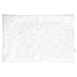 Oreiller Plat Réversible En Coton Sidonia Blanc Imprimé Minimaliste