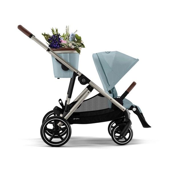 Poussette Cybex Gazelle S – Châssis Taupe/ Assise Sky Blue (2023)