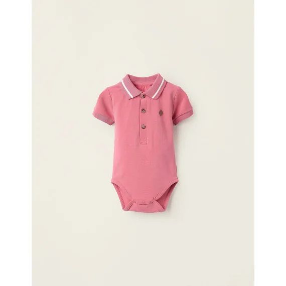 Body-polo En Coton Rose Foncé