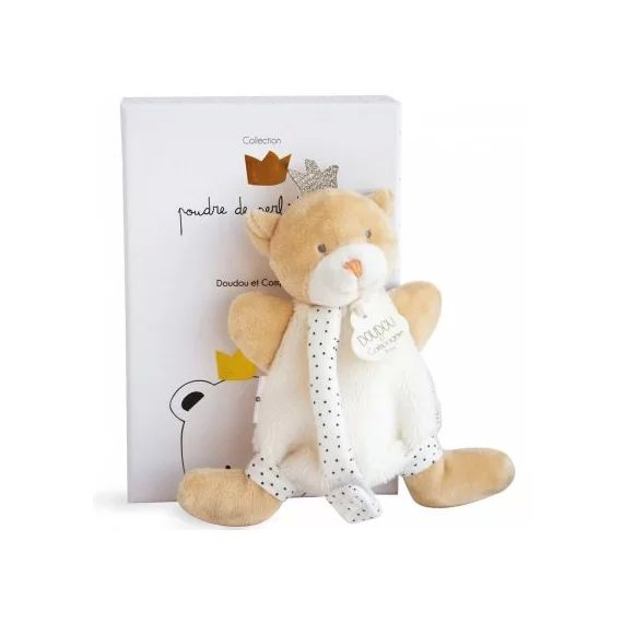 Coffret doudou attache sucette Ours petit roi Poudre de Perlidoudou