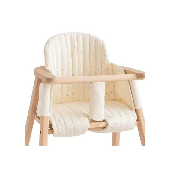 Coussin de chaise haute Growing green Honey Sweet Dots Natural