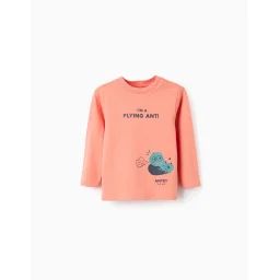 T-shirt À Manches Longues En Coton &lsquo;ant&rsquo; Orange