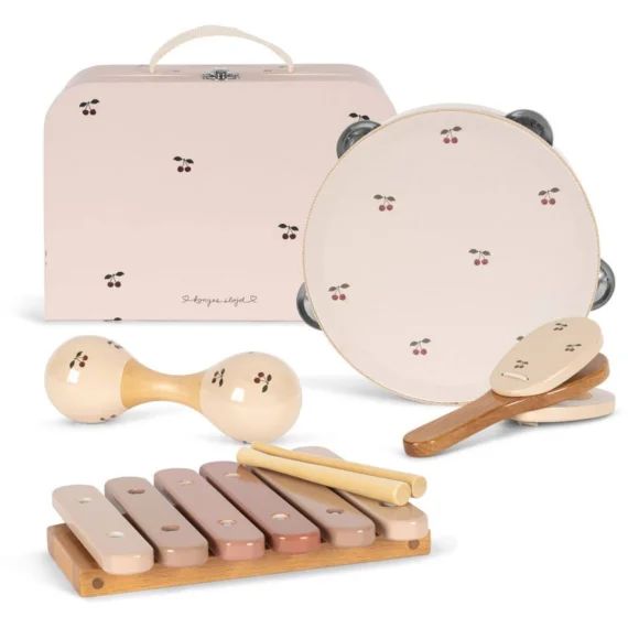 Coffret Instruments De Musique Ecru, Rouge, Vert