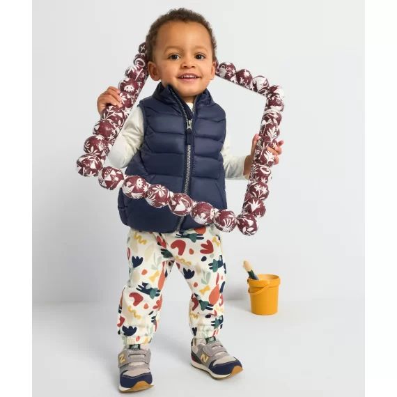 Doudoune marine sans manche en rembourrage recyclé –  – Soldes