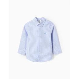 Chemise Oxford À Rayures Bleu Clair